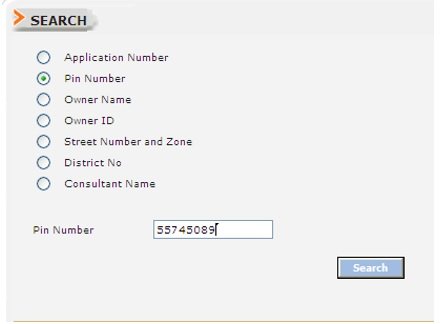 Search by pin number